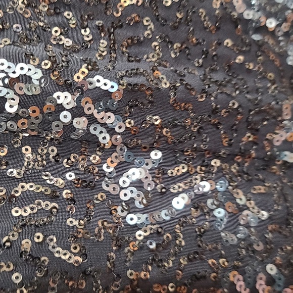 City Triangle Womens/Juniors Formal Dress Prom Gray Silver/Gold Sequins Sz 5 EUC - Picture 3 of 10